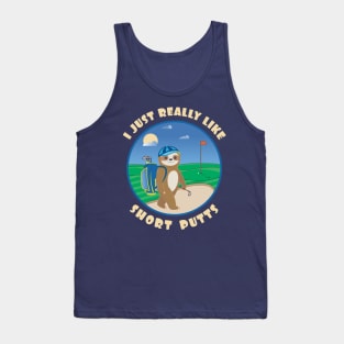 I just really like short putts cute baby sloth golf Tank Top
